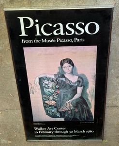 lot 17A image: Framed Vintage Picasso Walker Art Center Poster