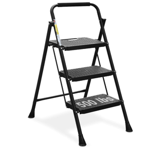 lot 316 image: HBTower 3 Step Ladder, Folding Step Stool with Wide Anti-Slip Pedal