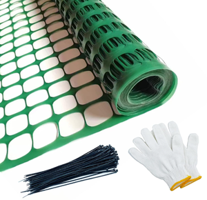 lot 319 image: Safety Fence Plastic Mesh Fencing Roll, 4x100 Feet 1 Roll with 100 Zip Ties, (Green LW 15.43 lbroll)