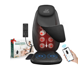 lot 326 image: Snailax Chair Massage Pad App Control, Back Massager with Soothing Heat, Electric Deep Kneading Full Body Massage Chair, Gifts