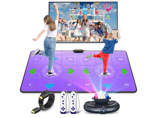 lot 381 image: Dance Mat for Kids and Adults - Double User Wireless Dancing Mat, Exercise & Fitness Dance Step Pad Game for TV