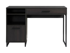 lot 19 image: Mainstays Wood & Metal Writing Desk with 1 Drawer and 1 Door