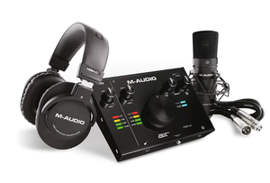 lot 32 image: M-Audio - Complete Recording Bundle - USB Audio Interface, Microphone, Shock mount