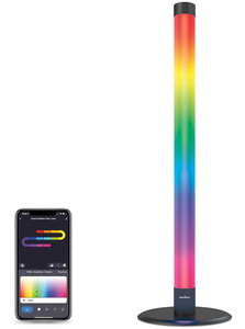 lot 35 image: Atomi Smart WiFi LED Outdoor Floor Lamp, 1665 Lumens 37W, Tunable, Dimmable, White and Color-Changing
