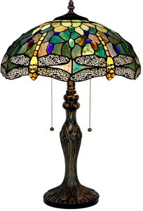 lot 43 image: Tiffany Table Lamp Stained Glass Lamp