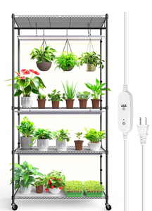 lot 55 image: Barrina Plant Stand with Grow Light, 3FT T5 5000K 36W 6 Packs LED Full Spectrum Indoor DIY Plant Shelf