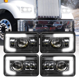 lot 94 image: 4PCS BICYACO DOT 120W 4x6 Inch LED Headlights DRL Rectangular Replacement H4651 H4652 H4656 H4666 H6545