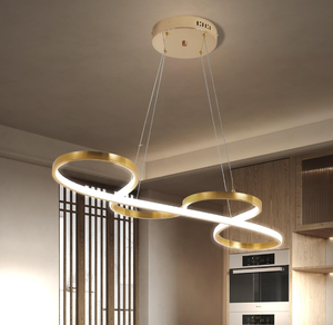 lot 98 image: Gold Led Chandelier Modern Chandelier for Dining Room Light Fixture