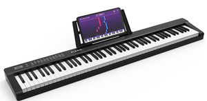 lot 104 image: Digital Piano 88 Key Full Size Semi Weighted Electronic Keyboard Piano with Music Stand