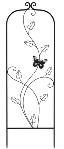 lot 113 image: Pure Garden Black Garden Trellis-for Climbing Plants