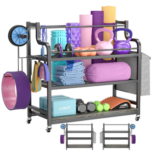 lot 135 image: Cyclysio Yoga Mat Storage Racks, Home Gym Storage Rack Workout Equipment Organizer