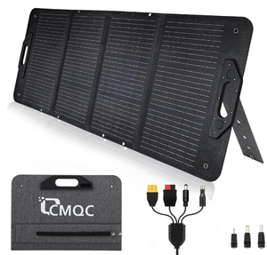 lot 136 image: 100 Watt Portable Solar Panel 18 Volt Foldable Solar Panels for Power Stations High-Efficiency
