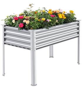lot 142 image: Land Guard Galvanized Raised Garden Bed with Legs