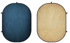 lot 144 image: Kate Blue Beige Double Sided Folding Backdrop