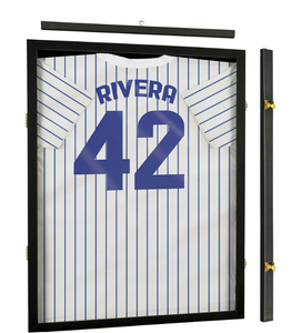 lot 145 image: Flybold Jersey Display Frame Case - Large Black Memorabilia Framing Kit