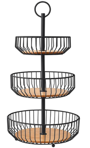 lot 147 image: Members Mark 3-Tier Basket Stand