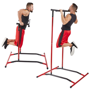 lot 153 image: Pull Up Bar Free Standing Dip Station, Portable Power Tower Home Gym Equipment