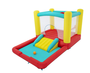 lot 169 image: Play Day Jump N Away Kids Indoor and Outdoor Bouncer with Blower Included
