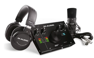 lot 271 image: M-Audio - Complete Recording Bundle - USB Audio Interface, Microphone, Shock mount, Cable, Headphones and Software Suite