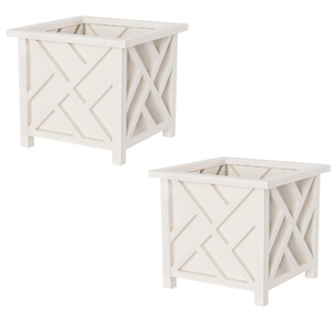 lot 401 image: LOT OF 2 Lattice Design Planter Box