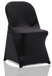 lot 431 image: 100PCS Black Stretch Spandex Folding Chair Slipcovers, Dining Room Chair Covers