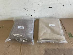 lot 388 image: LOT OF 2 Uplolstery Fabric, Slub Faux Linen Material, for Seat Chairs Couch Cover DIY Sewing
