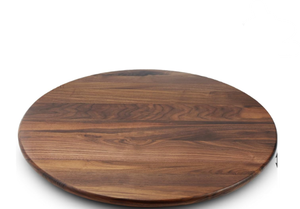 lot 202 image: MAGIGO 27 Inches Black Walnut Wood Lazy Susan Organizer, Solid Wooden Round Turntable