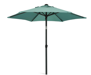 lot 207 image: AMMSUN 6ft Patio Umbrella Outdoor Table Umbrellas with Push Button Tilt, UPF50 Premium Steel Pole and Ribs for Deck, Lawn, Garden, Backyard & Pool
