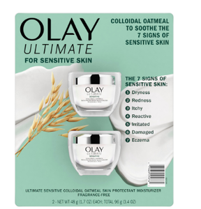 lot 215 image: LOT OF 2 Olay Ultimate Sensitive Colloidal Oatmeal Skin Protectant Moisturizer Duo