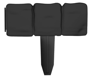 lot 406 image: LOT OF 50 Pure Garden  Plastic Garden Edging Stone-Look Border, Black