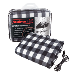 lot 420 image: Stalwart Electric Car Blanket- Heated 12 Volt Fleece Travel Throw for Car and RV-Great for Cold Weather