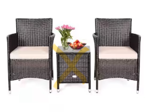 lot 73 image: Topbuy 2 PCS Patio Rattan Furniture Wicker Chairs