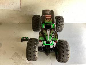 lot 492 image: Monster Jam, Official Mega Grave Digger All-Terrain Remote Control Monster Truck with Lights