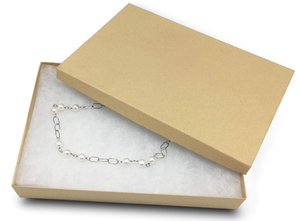 lot 467 image: TheDisplayGuys 100-Pack #53 Cotton Filled Cardboard Paper Jewelry Box Gift Case - Kraft Brown (5.4 x 3.9 x 1.0)