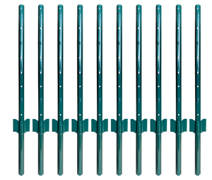 lot 472 image: Fence Posts 3 Feet Sturdy Duty Metal Fence Post, Pack of 10