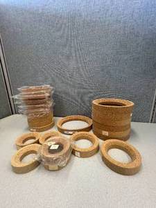 lot 9 image: Full Box Of Assorted Cork Rings (For Boiling Flasks)