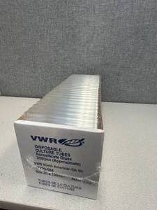 lot 24 image: Approx 250 - VWR Disposable Culture Tubes Size 20 x 150mm Made In USA VERY FRAGILE
