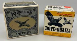 lot 5 image: Vintage Misc. Shotgun Shell Boxes Including Peters & More