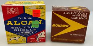 lot 9 image: Vintage Misc. Shotgun Shell Boxes Including ALCAN & More