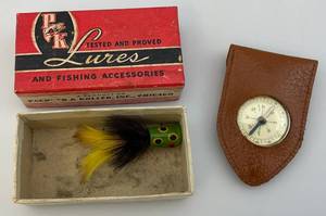 lot 18 image: Vintage P & K Bright Eyes With Frog Finish & Rolling Ruller