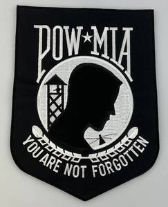 lot 19 image: Large POW Back Patch 9 x 12