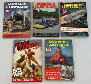 lot 23 image: Vintage 1940s - 50s Mechanix Illustrated Magazines