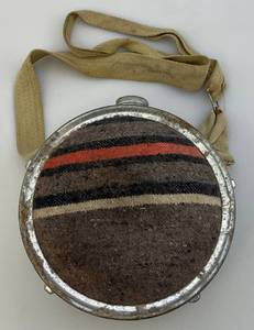lot 37 image: Vintage Wool & Metal Canteen