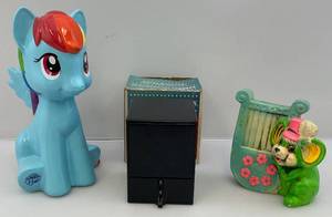 lot 49 image: Vintage Misc. Coin Banks Including My Little Pony & More