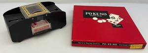 lot 62 image: Vintage PO-KE-NO Poker- Keno Game & Automatic Card Shuffler