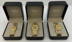 lot 90 image: Three Geneve Wrist Watches (NIB) Need Batteries