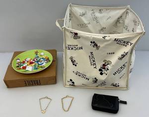 lot 97 image: Misc. Vintage Disney Items Including Mickey Mouse Tie Holder (NIB) & More