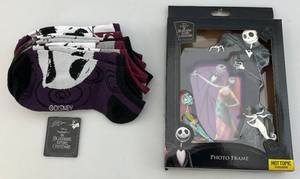 lot 159 image: Vintage Tim Burton Nightmare Before Christmas Items Including Socks & Photo Frame (Both New)