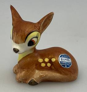 lot 162 image: Vintage 2 14 Goebel Disney BAMBI Figurine With Foil Label