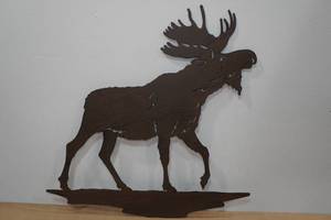 lot 51 image: Laser Cut Steel Moose